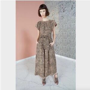 Ulla Johnson Coralie Cheetah Jumpsuit Size 6